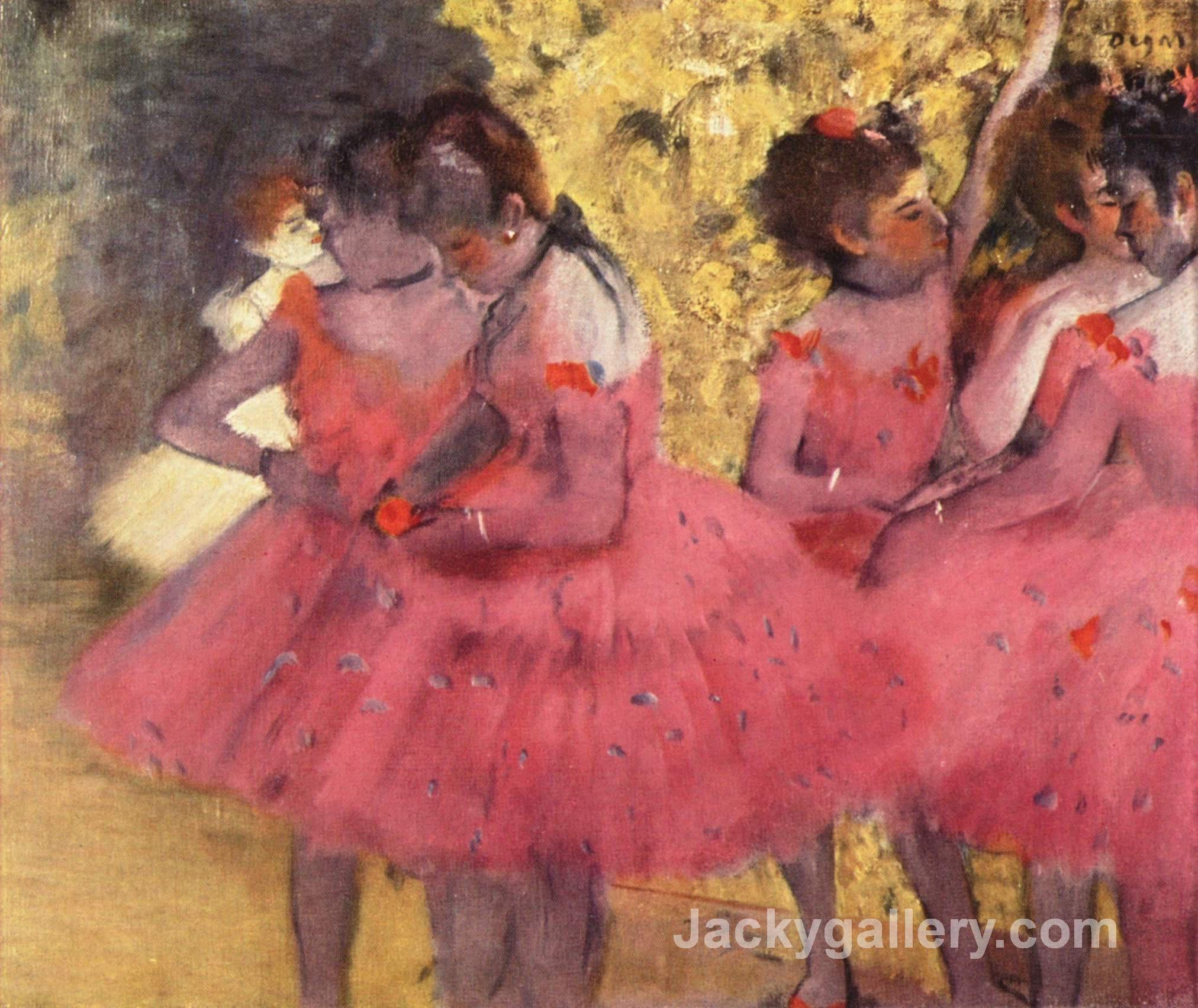 The Pink Dancers, Before the Ballet by Edgar Degas paintings reproduction